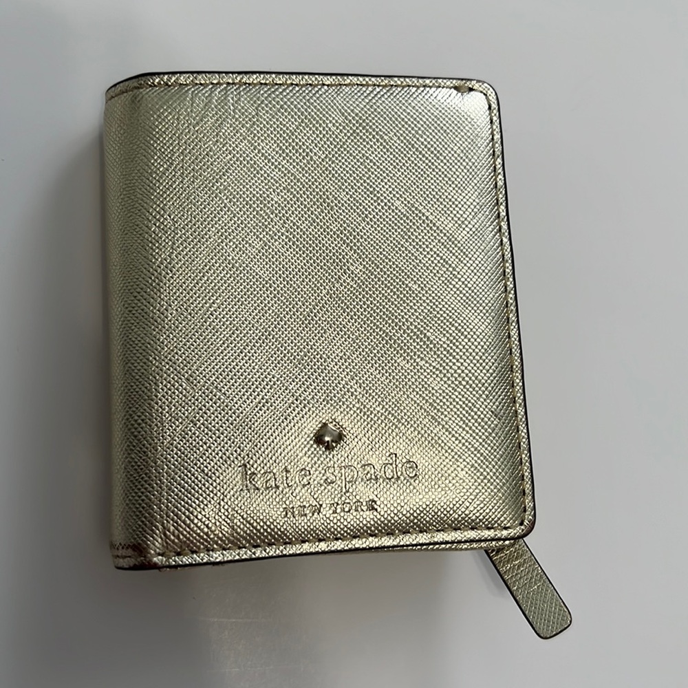Kate Spade Bi-Fold Leather Wallet w/ Snap Closure